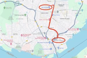JB Sentral to KSL City Mall Drive Route